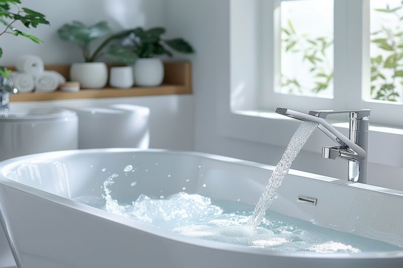 Close-up of Bathtub Installation